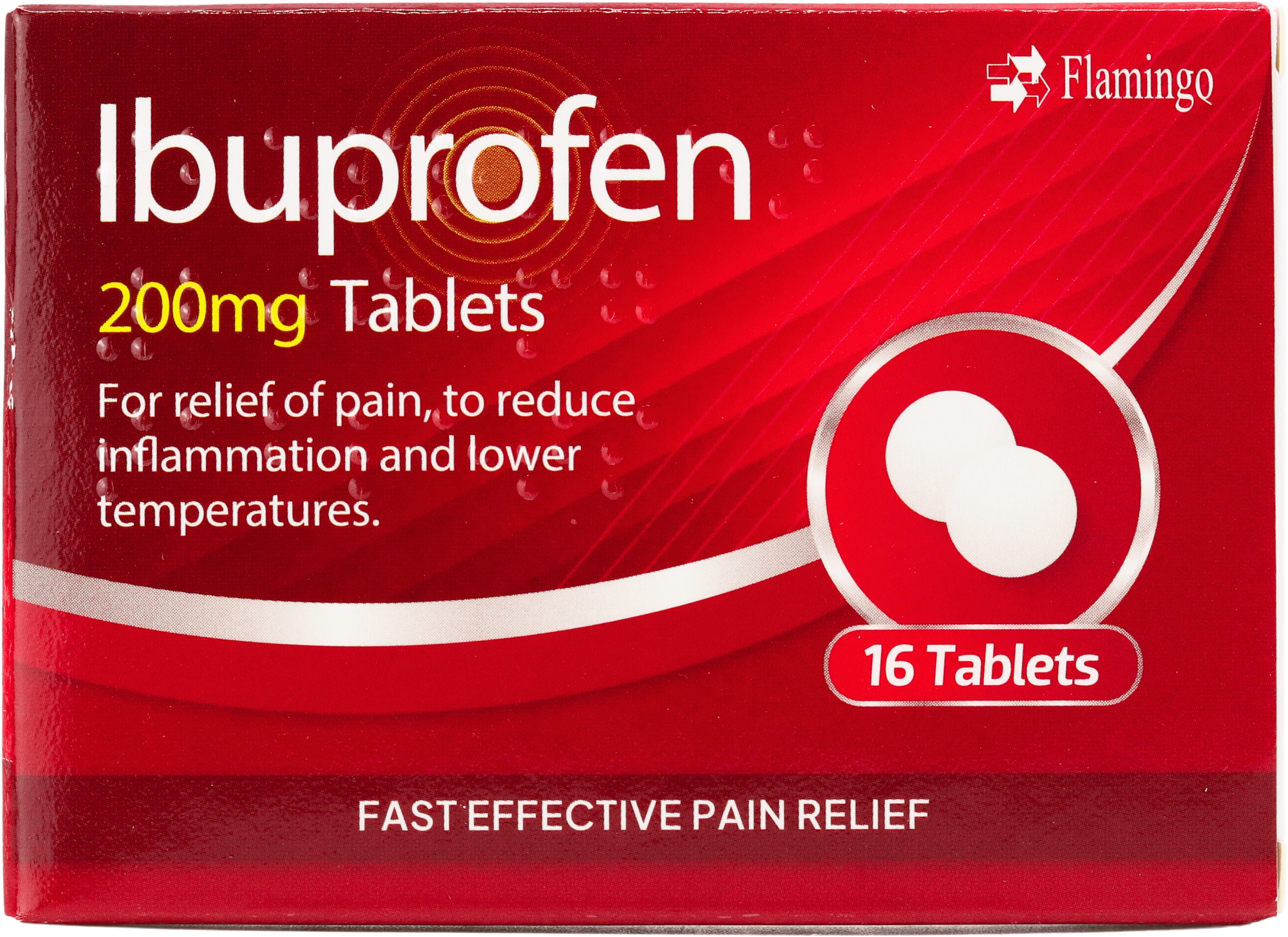 Flamingo Ibuprofen 200mg 16 Tablets
