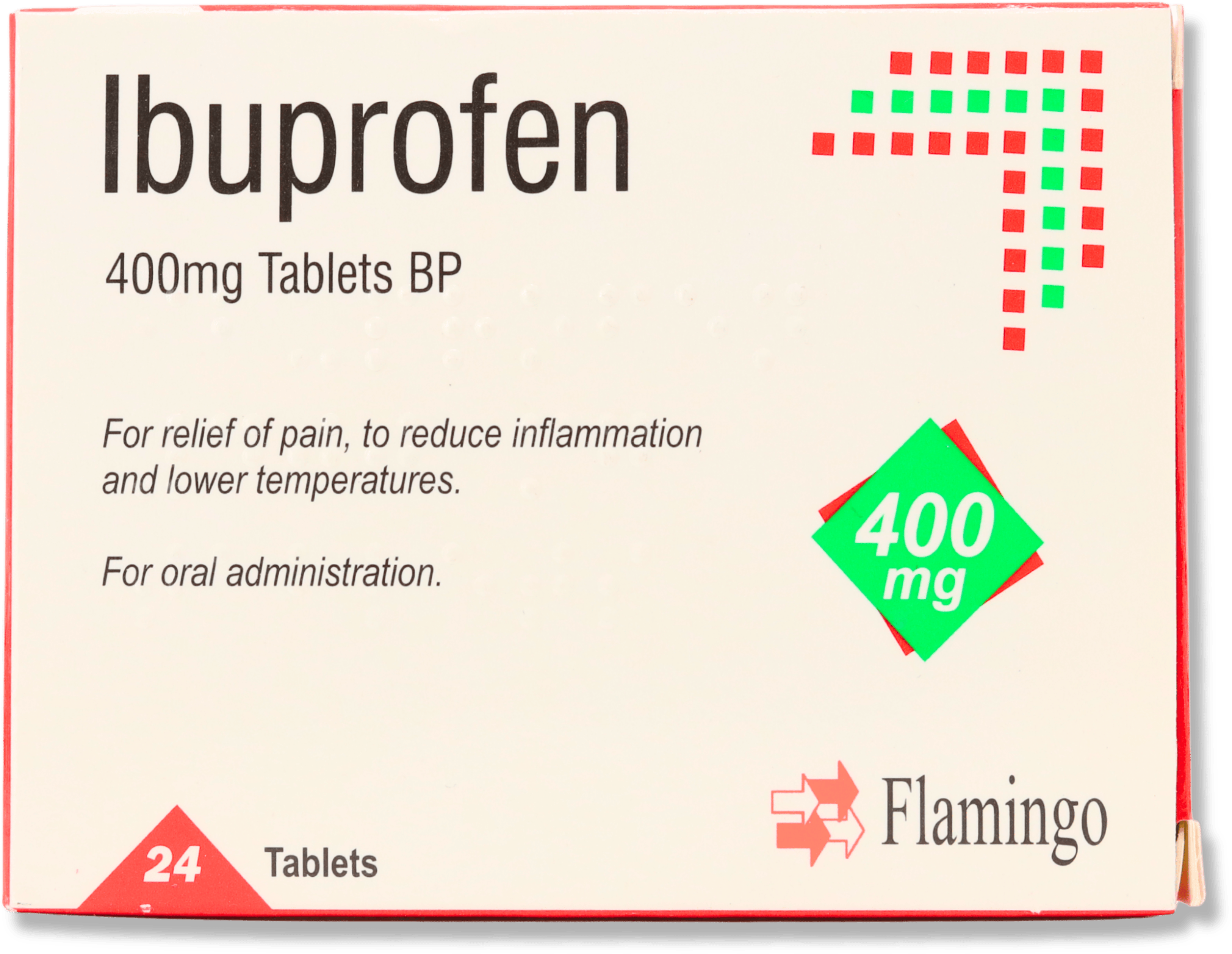Flamingo Ibuprofen 400mg 24 Tablets