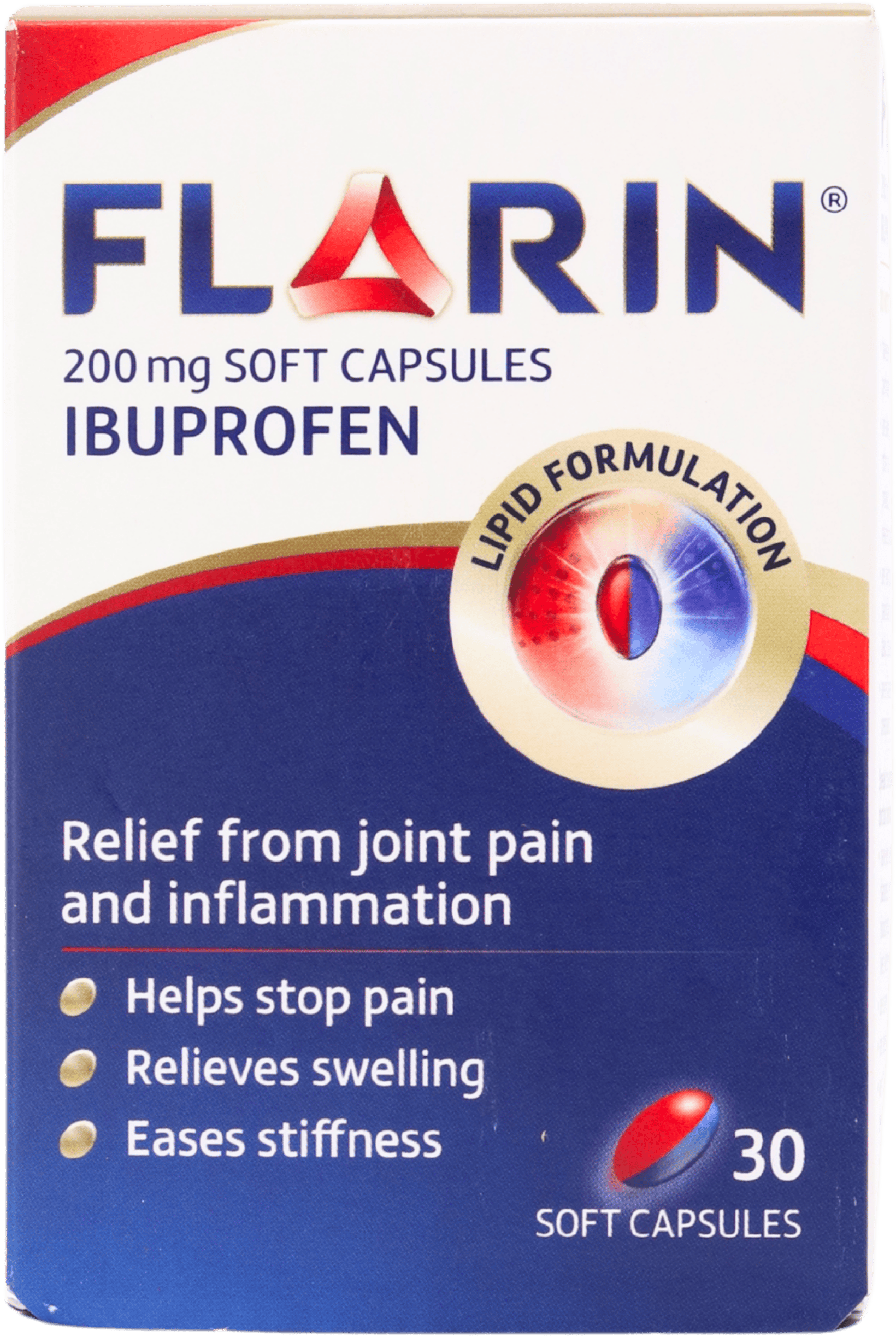 Flarin 200mg Ibuprofen 30 Soft Capsules