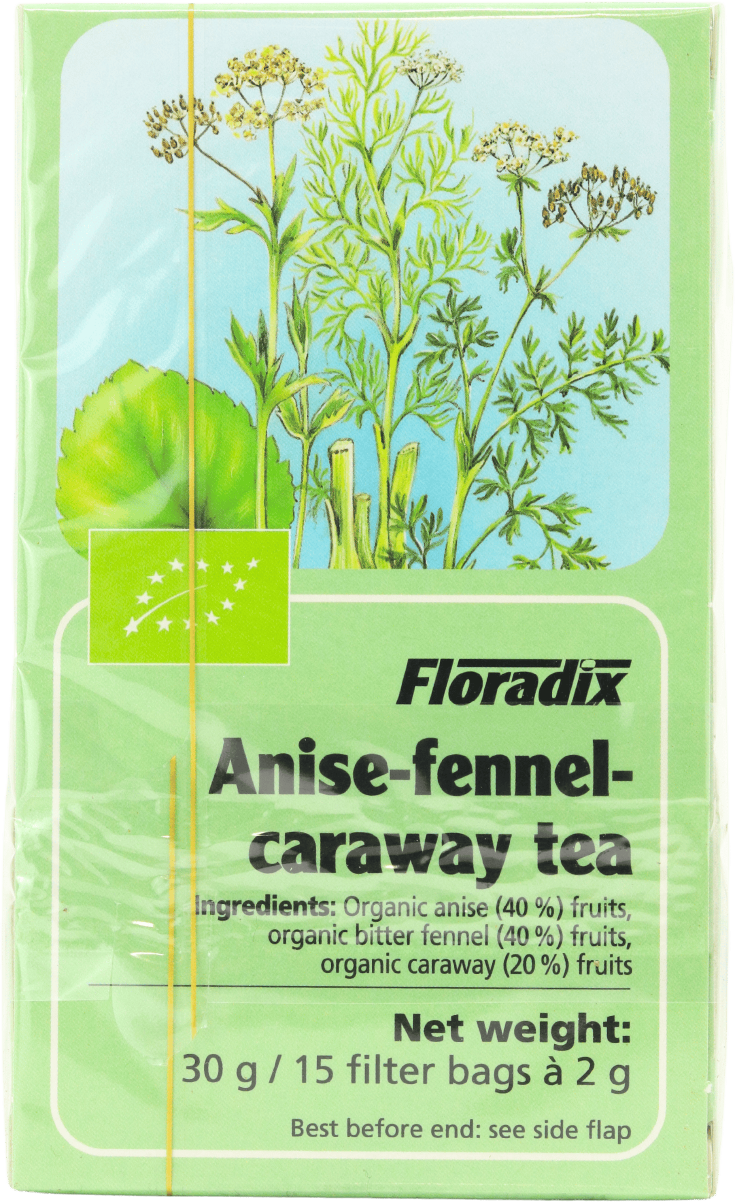 Floradix Anise-Fennel-Caraway Herbal Teabags 15 Pack