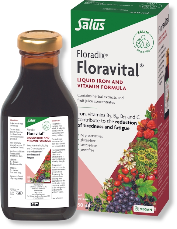 Photos - Vitamins & Minerals Salus Floradix Floravital Herbal Liquid Iron & Vitamin 250ml 