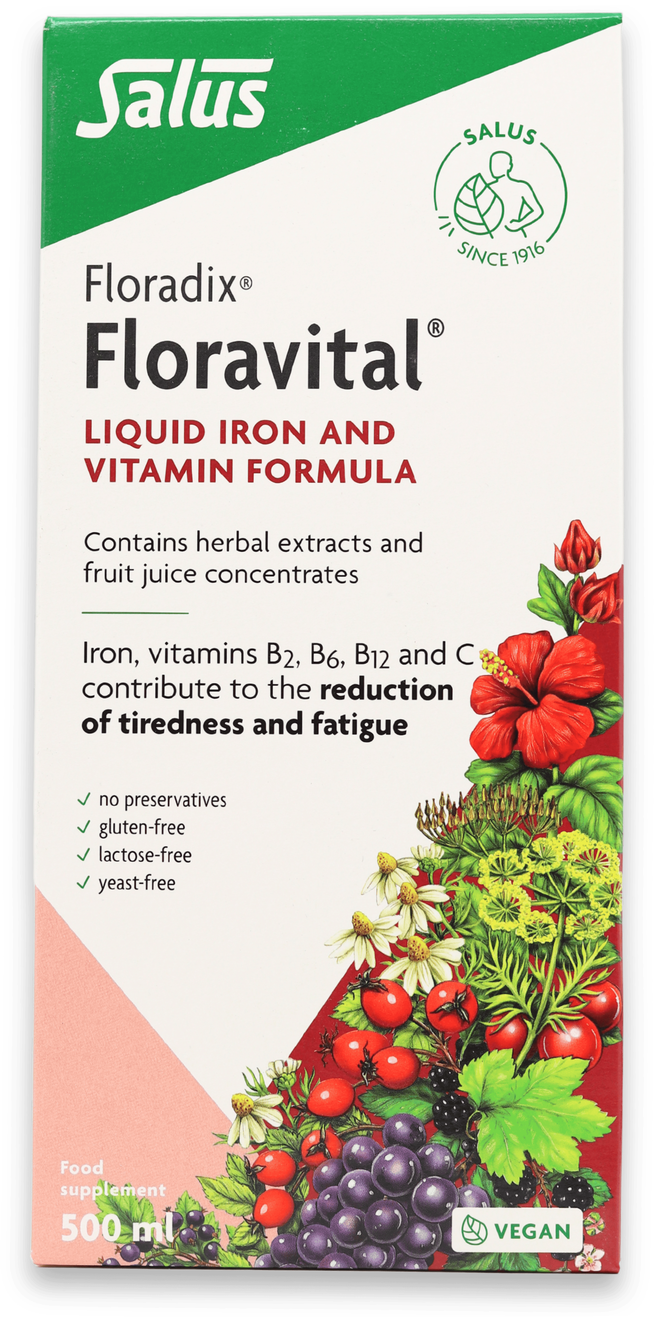 Floradix Floravital Liquid Iron & Vitamin Formula 500ml