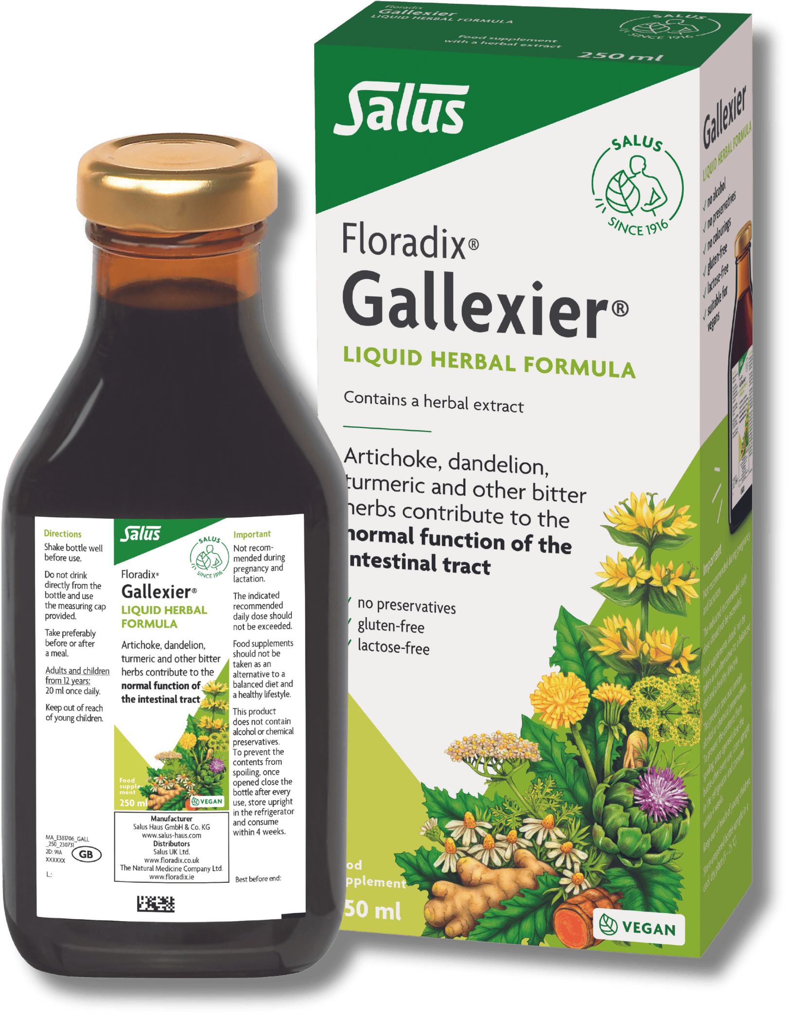Floradix Gallexier Liquid Herbal Formula 250ml