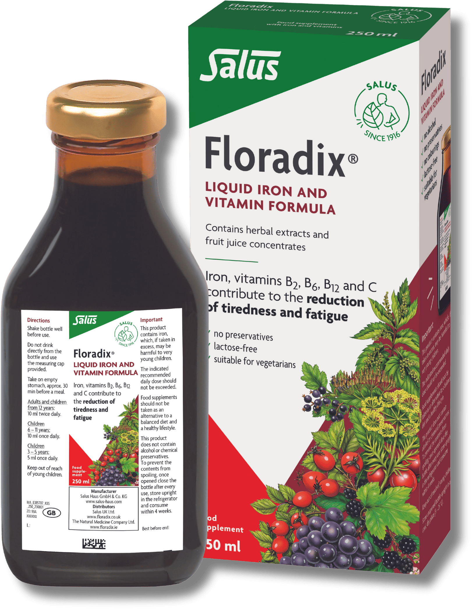 Floradix Liquid Iron & Vitamin Formula 250ml