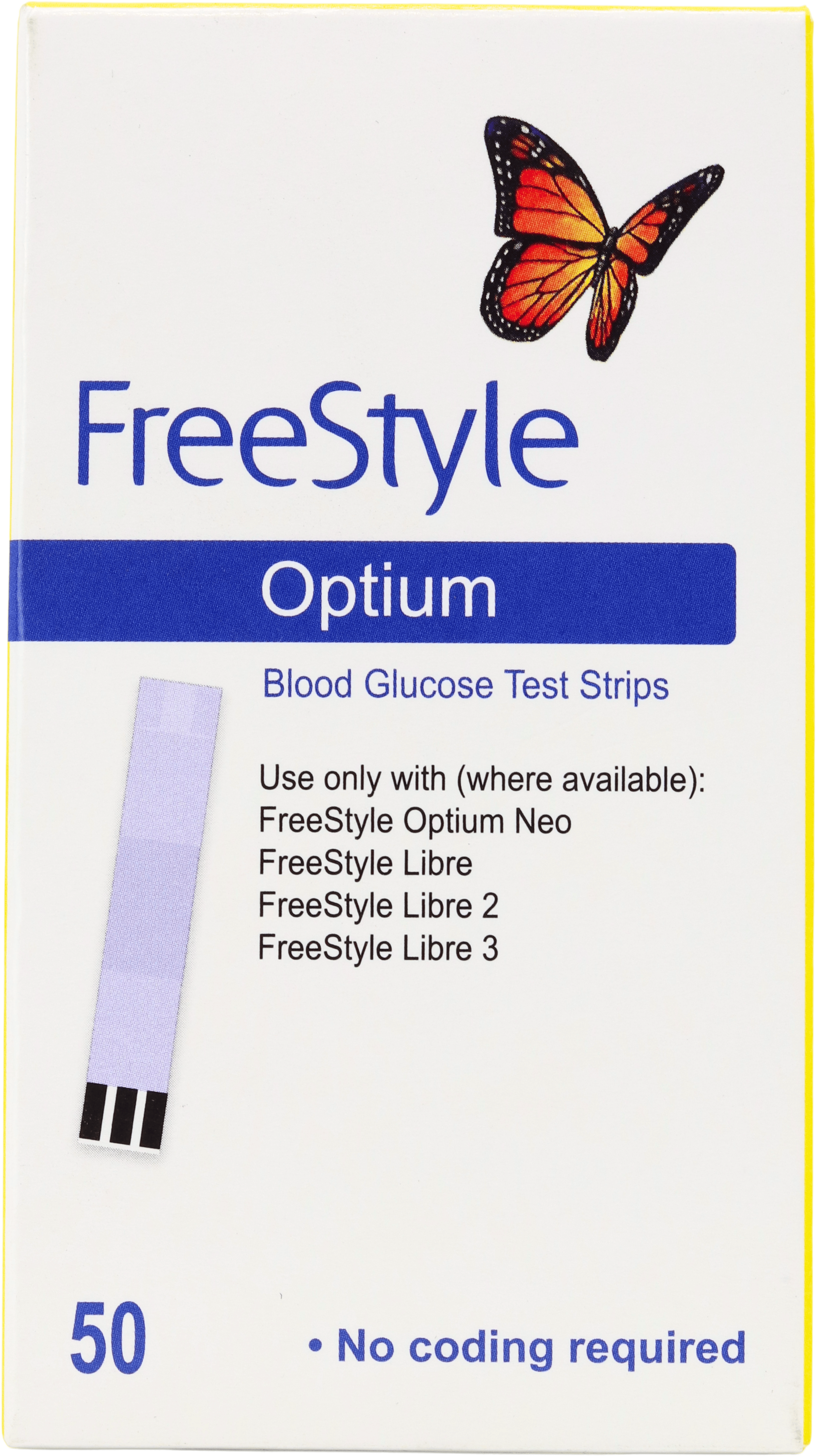 Freestyle Optium Blood Glucose Test Strips 50 Pack