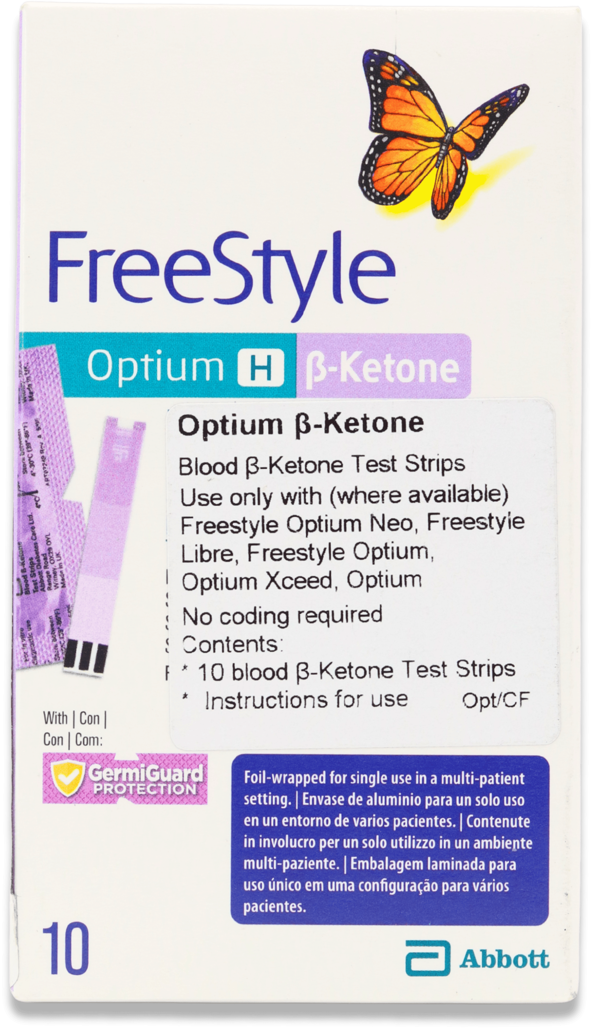 FreeStyle Optium β-Ketone Test Strips 10 Pack