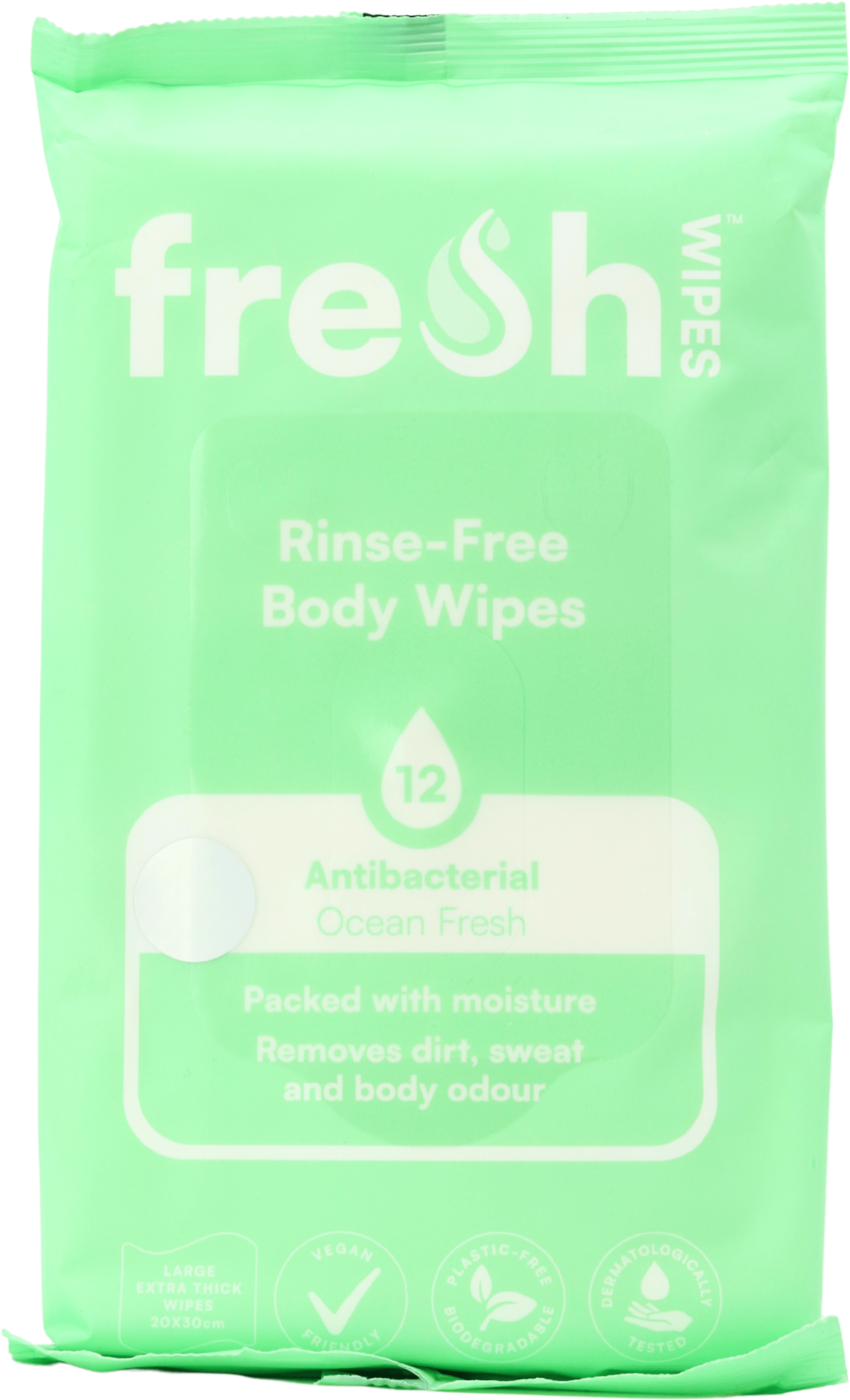 Freshwipes Body Wipes Ocean Fresh 12 Wipes