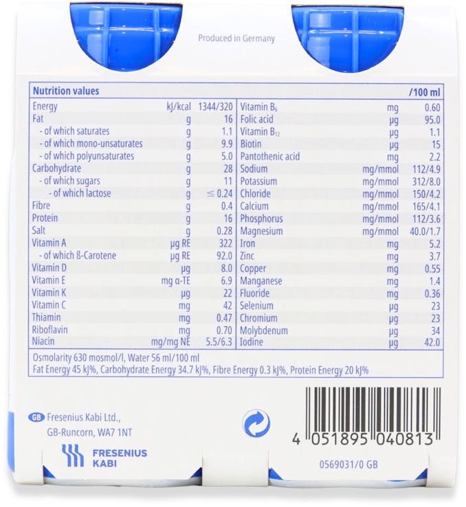 Fresubin 3.2kcal Mini Hazelnut 4 x 125ml - 2
