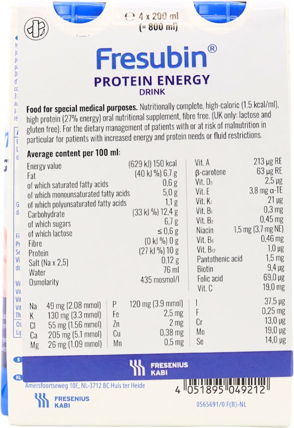 Fresubin Protein Energy Drink Strawberry 4 x 200ml - 2