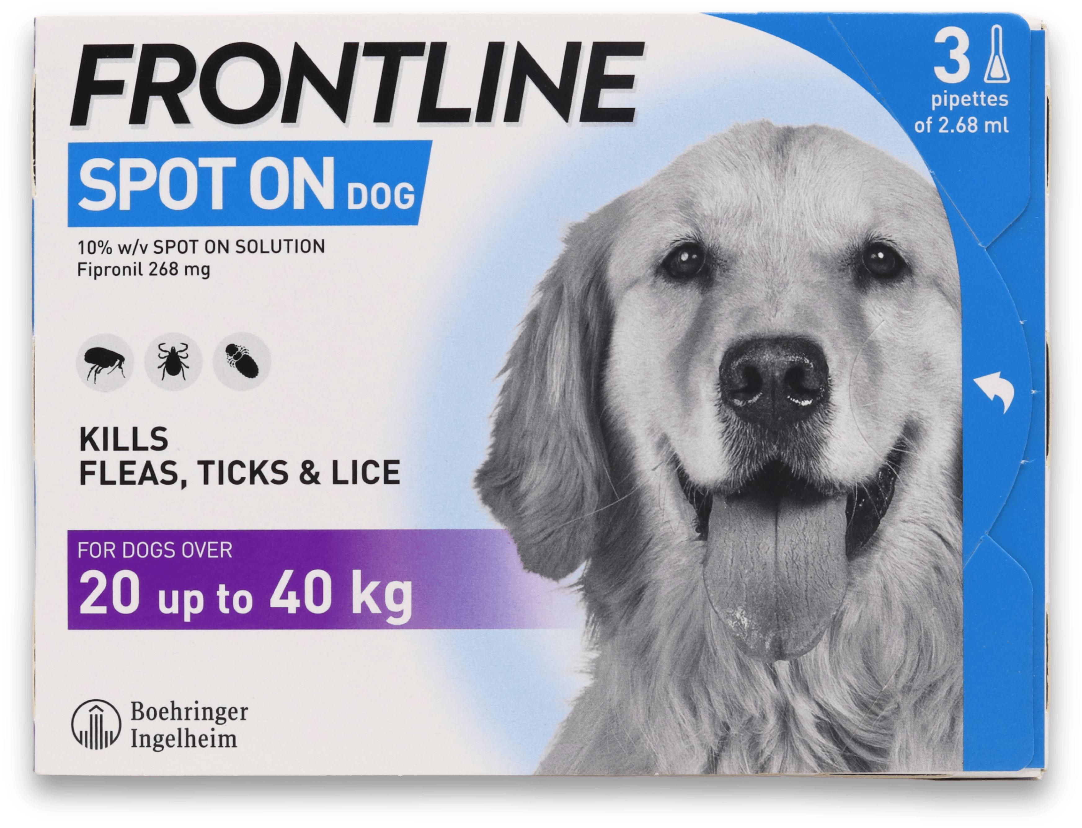Frontline Spot On for Dogs 20-40kg 3 Pack