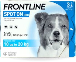 Frontline Spot On for Medium Dogs 10-20kg 3 Pipettes