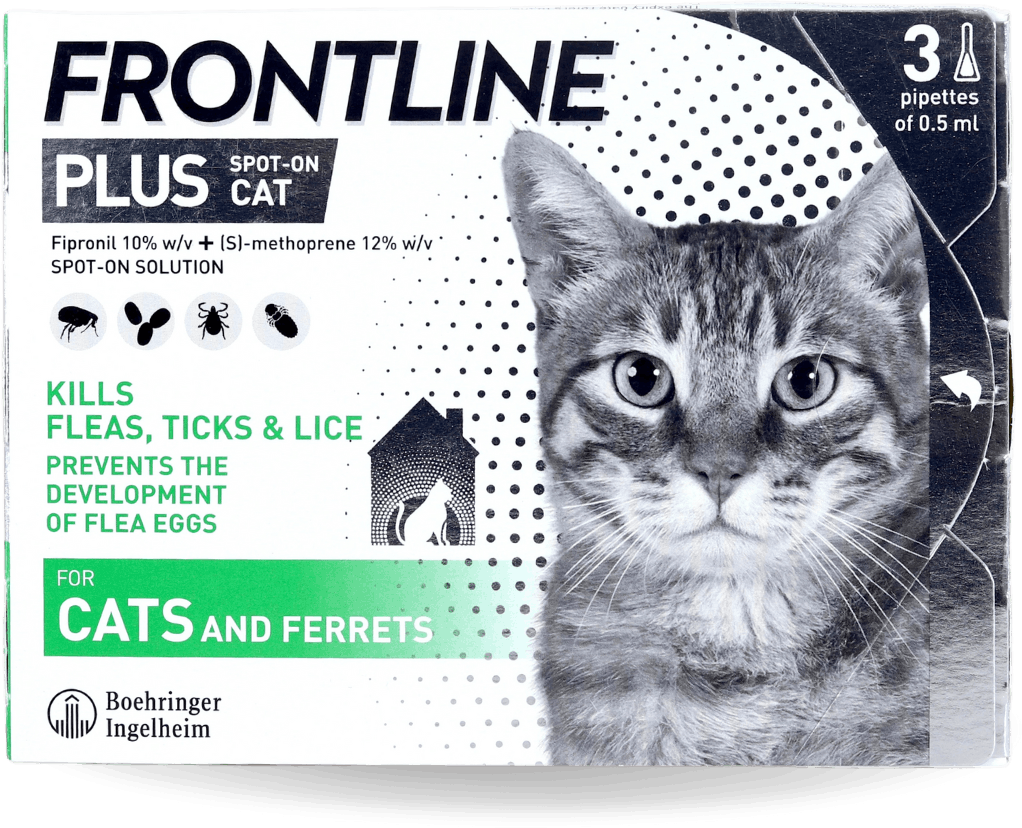 Frontline Plus Spot On for Cats and Ferrets 3 Pack