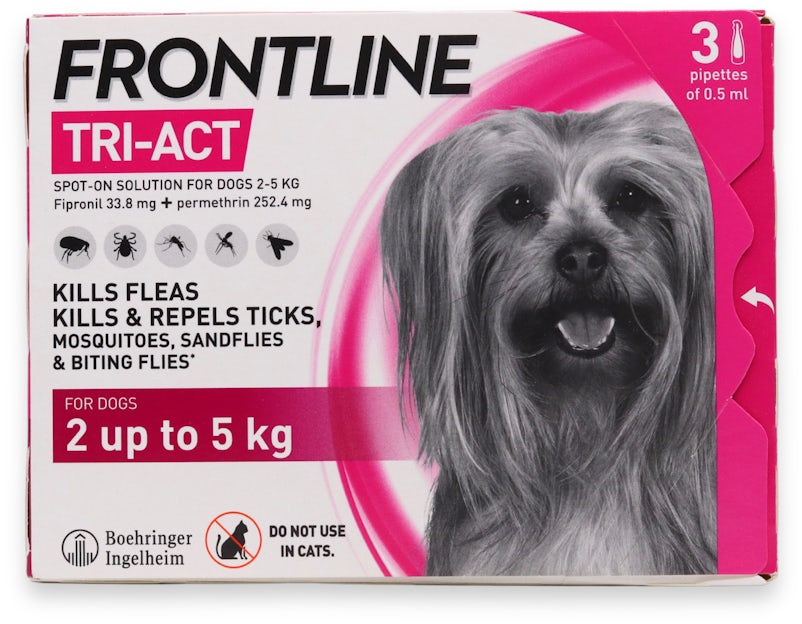 Frontline Tri-Act for Dogs 2-5kg 3 Pack