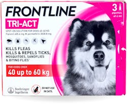 Frontline Tri-act Spot On for Dogs 40-60kg 6ml 3 pack