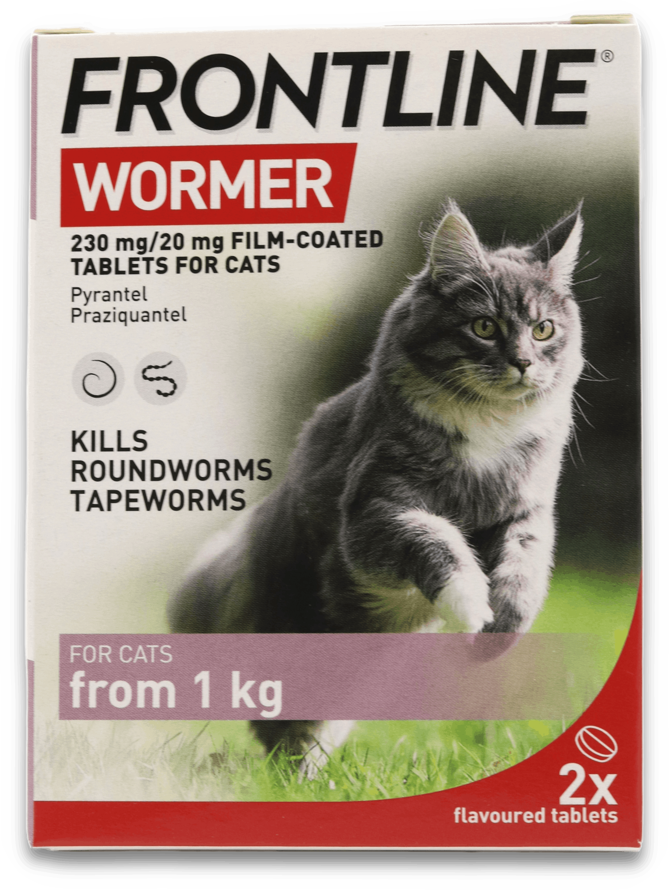 Frontline Wormer for Cats >1kg 2 Tablets