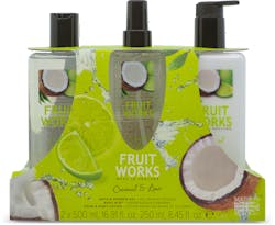 Fruit Works Coconut & Lime Shower Gift Set