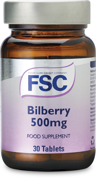 FSC Bilberry 500mg 30 Tablets