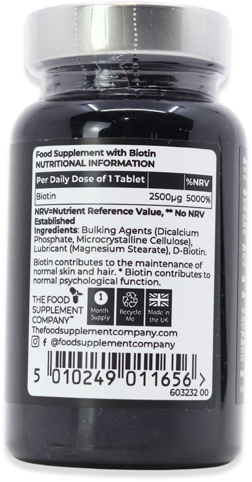 The Food Supplement Company Biotin 2500ug 30 Tablets - 2