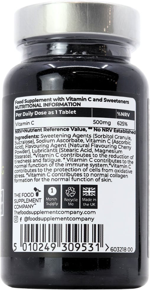 The Food Supplement Company Chewable Vitamin C 500mg 30 Tablets - 2