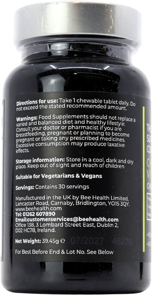 The Food Supplement Company Chewable Vitamin C 500mg 30 Tablets - 3