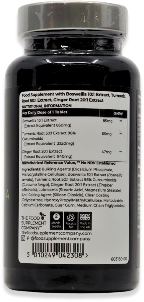 The Food Supplement Company Ginger, Curcumin & Boswellia 60 Tablets - 2