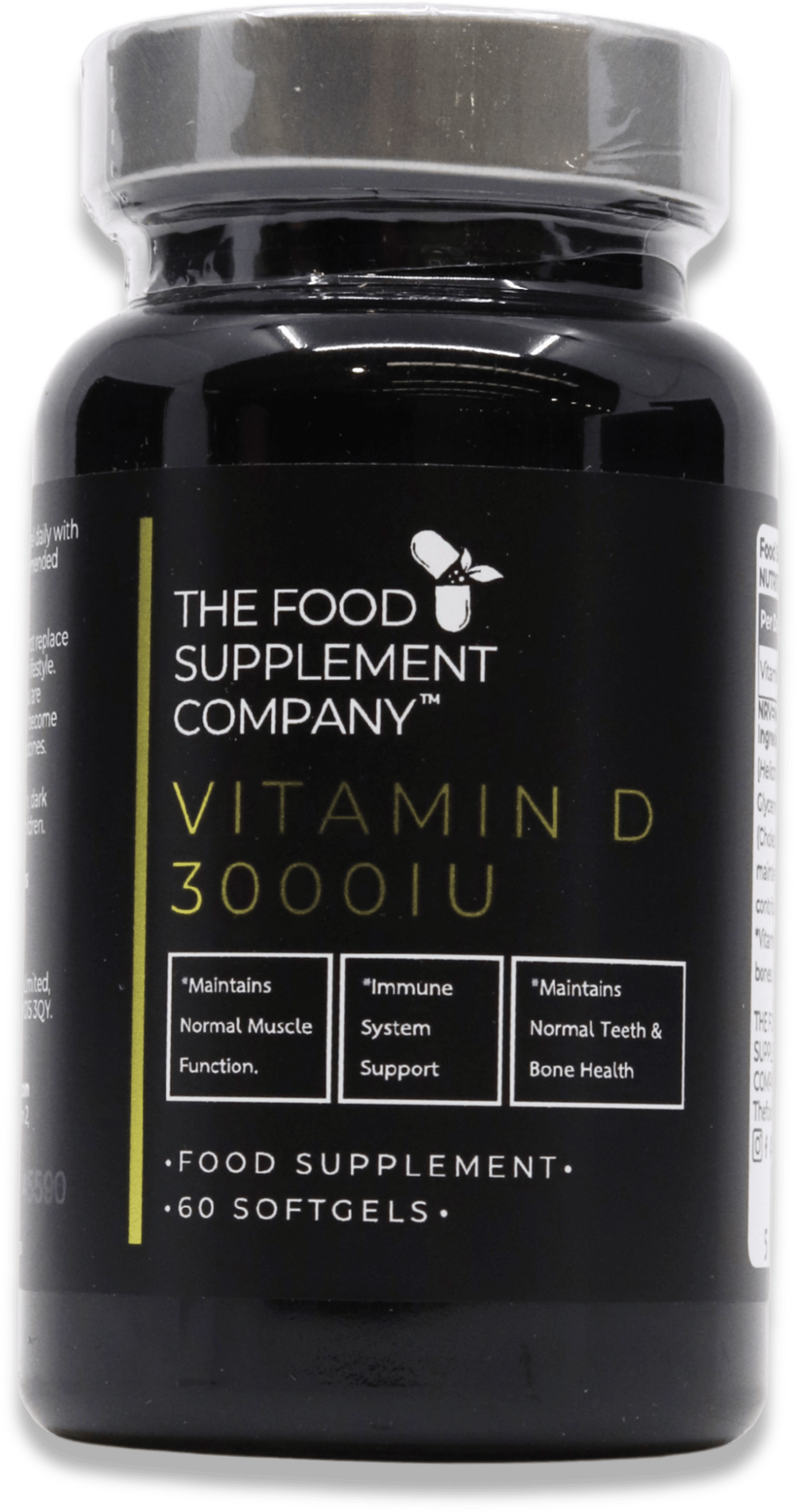 The Food Supplement Company Vitamin D 3000IU 60 Softgels
