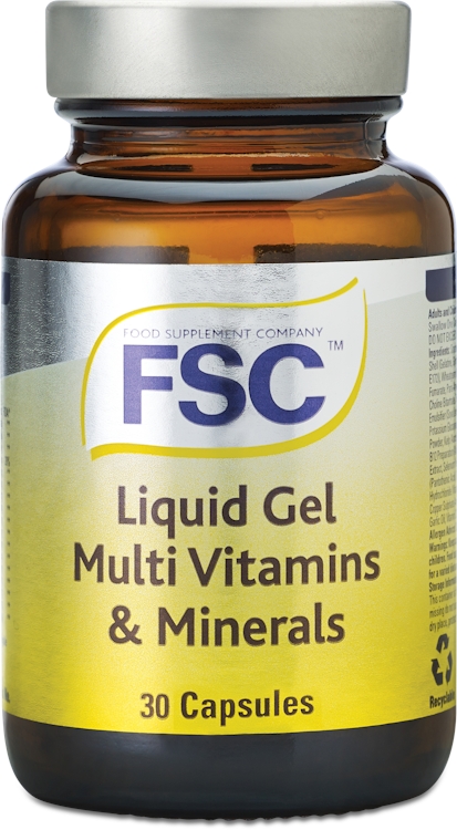 FSC Liquid Gel Multivitamins & Minerals 30 Capsules