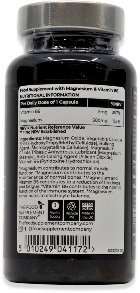 The Food Supplement Company Magnesium 500mg 30 Capsules - 2