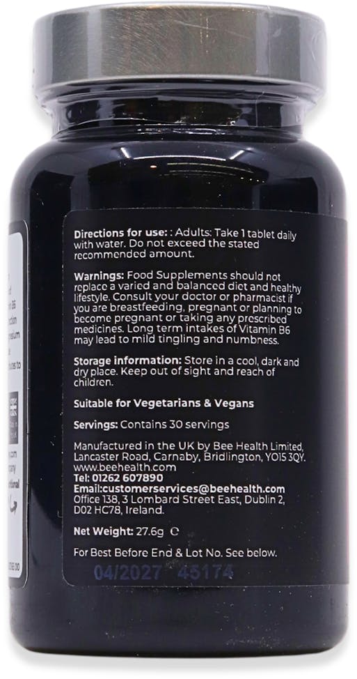 The Food Supplement Company Magnesium & Vitamin B6 30 Tablets - 3