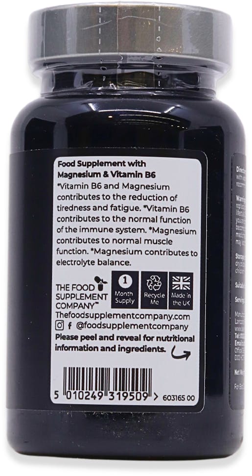 The Food Supplement Company Magnesium & Vitamin B6 30 Tablets - 2