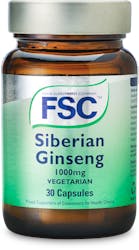 FSC Siberian Ginseng 1000mg 30 Vegetarian Capsules