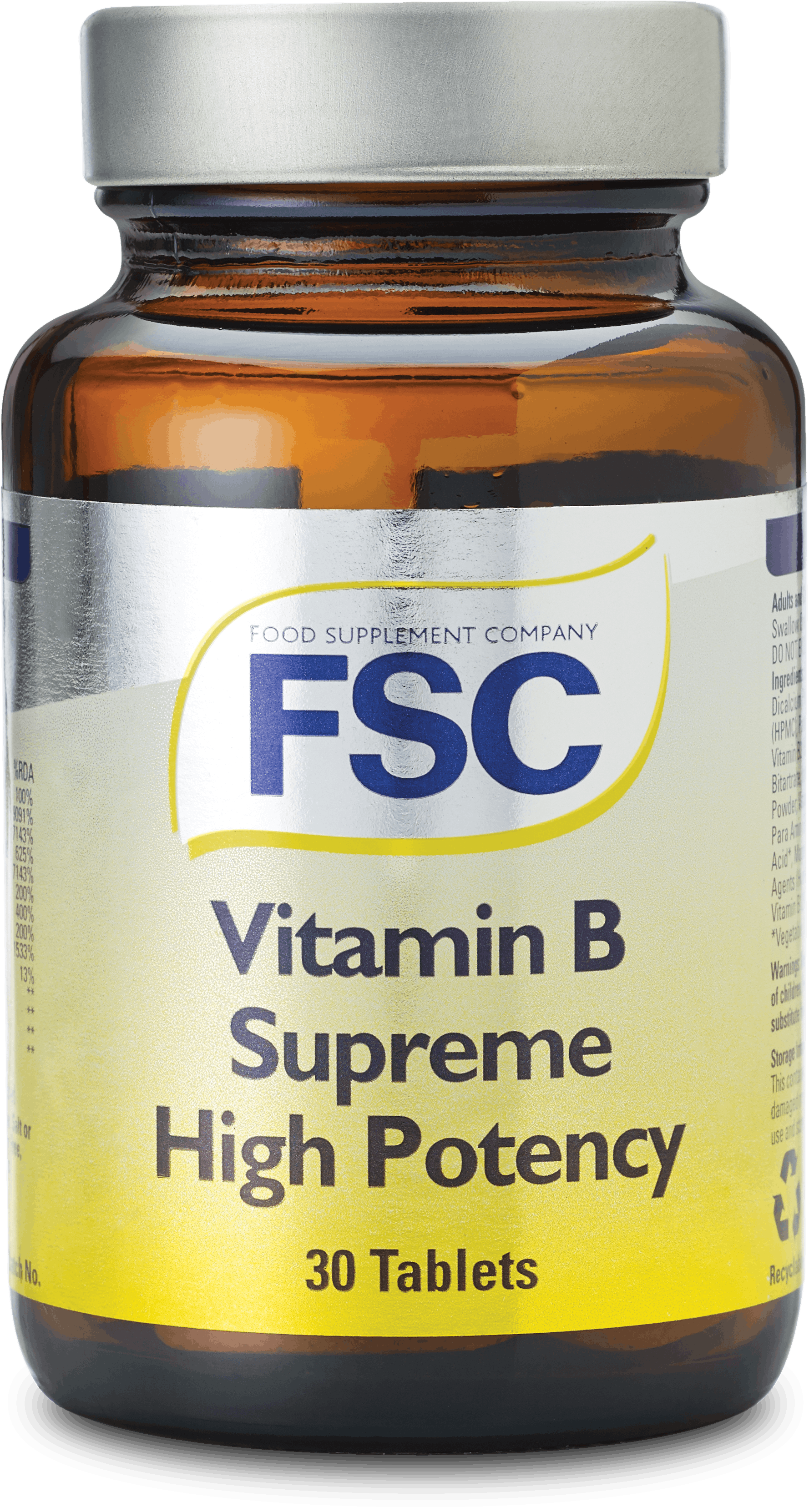 FSC Vitamin B Supreme High Potency 30 Tablets | Medino