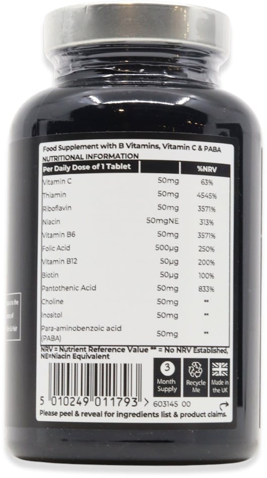 The Food Supplement Company Vitamin B Supreme 50+C 90 Tablets - 2
