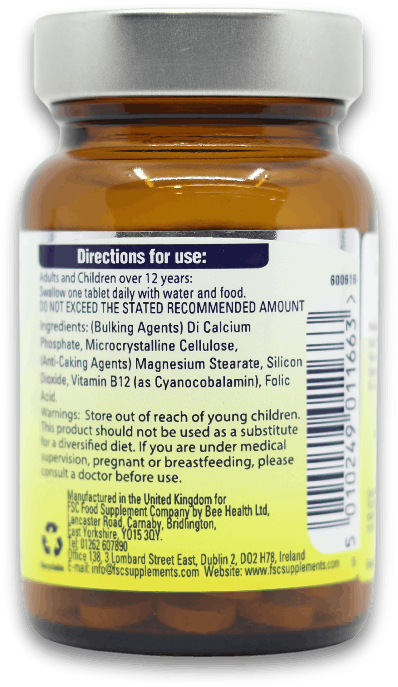 FSC Vitamin B12 1000Ug 30 Tablets | Medino