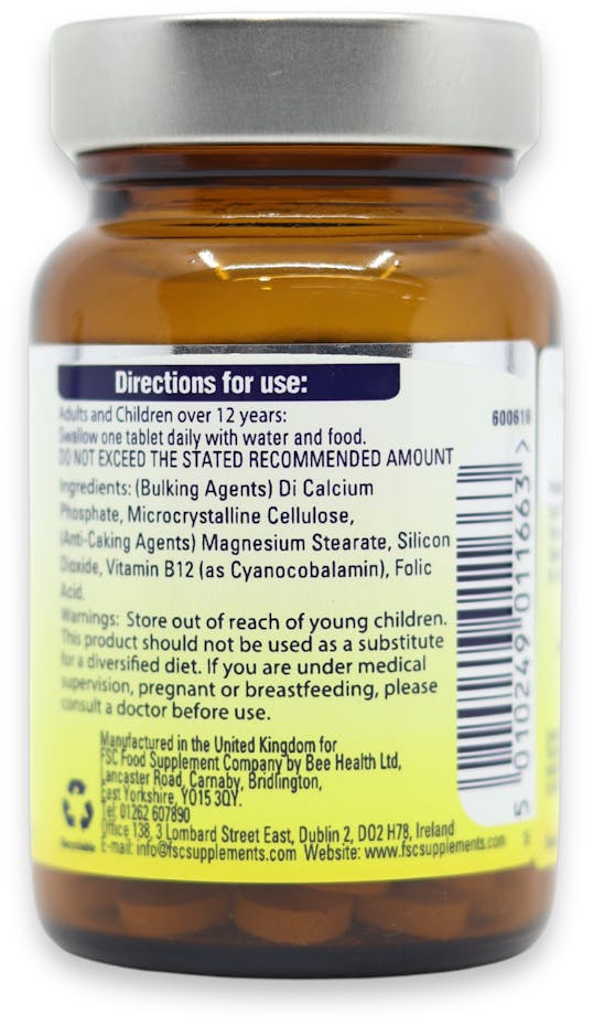 FSC Vitamin B12 1000Ug 30 Tablets - 2