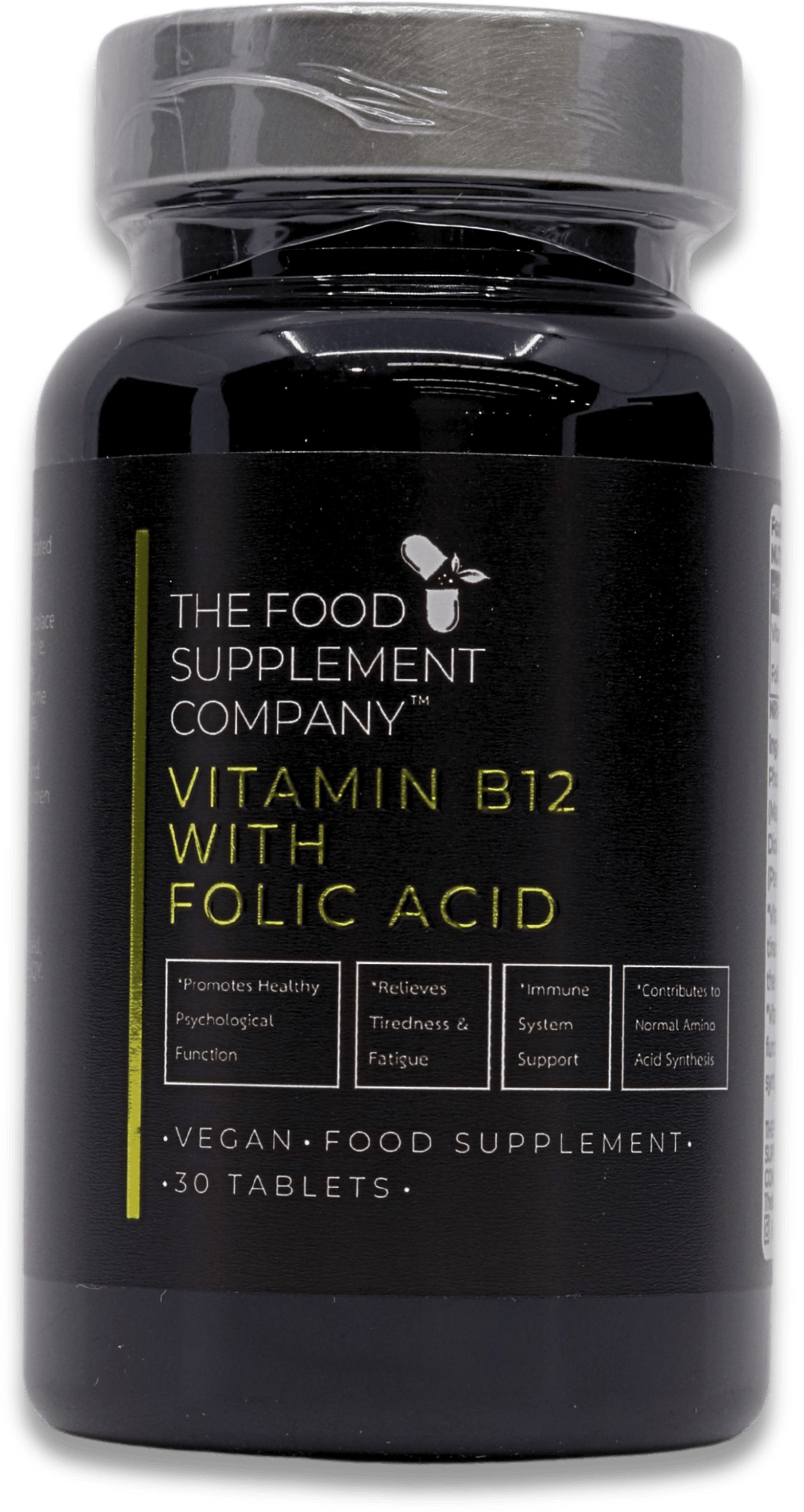 The Food Supplement Company Vitamin B12 with Folic Acid 30 Tablets