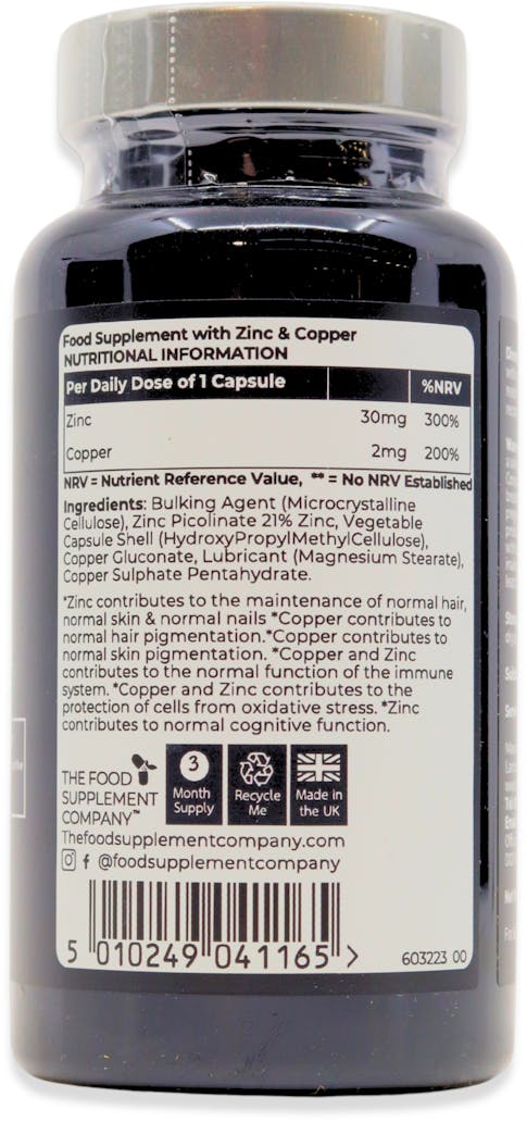 The Food Supplement Company Zinc (Picolinate) with Copper 90 Capules - 2