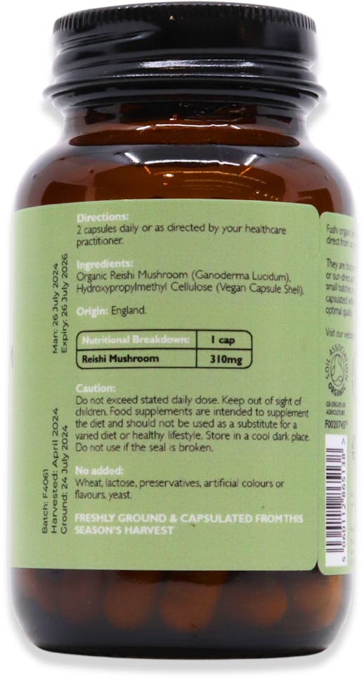 Fushi Organic Reishi Mushroom 60 Capsules - 2