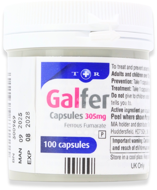 Galfer Ferrous Fumarate 305mg 100 Capsules
