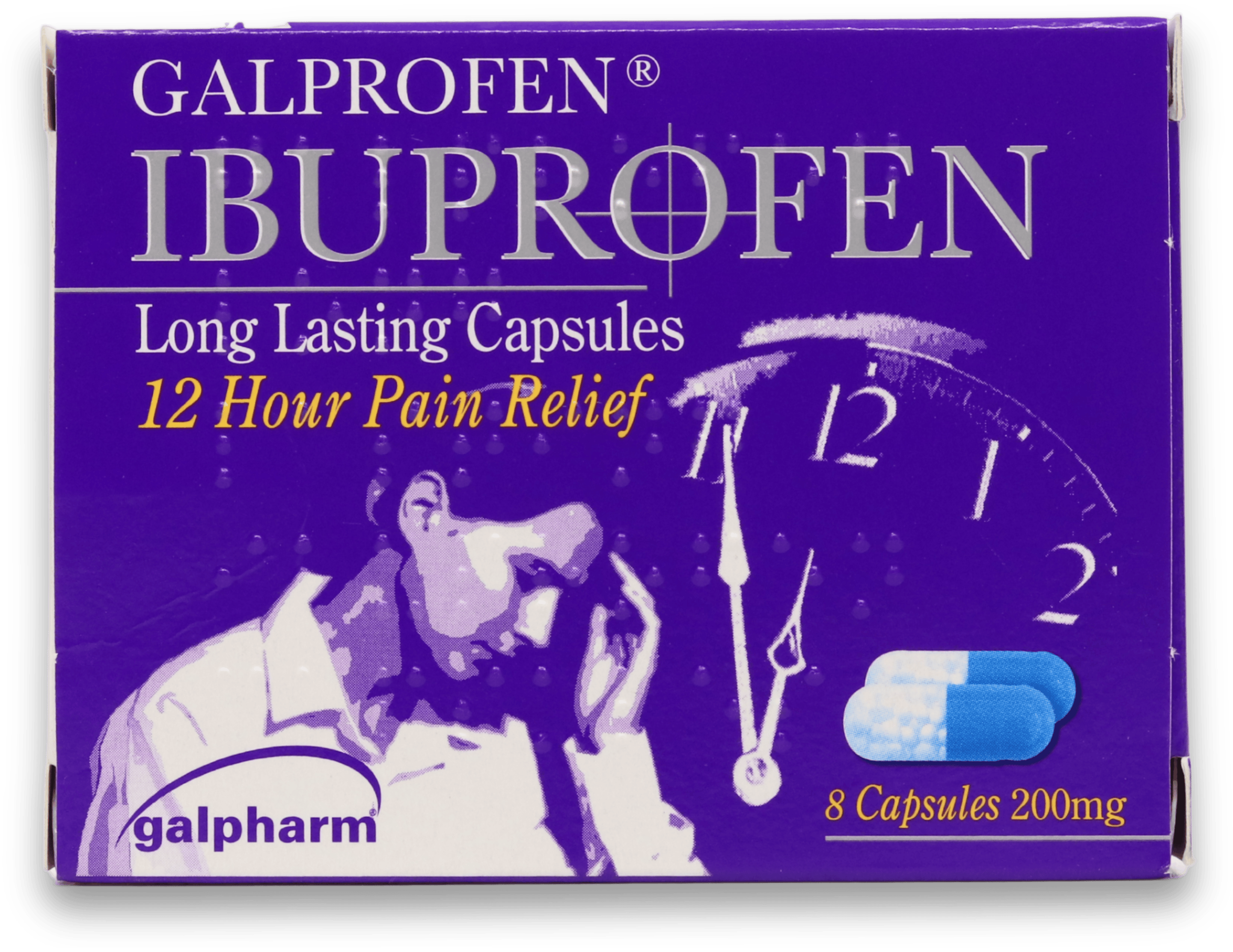 Galpharm Galprofen Ibuprofen 8 Capsules 200mg