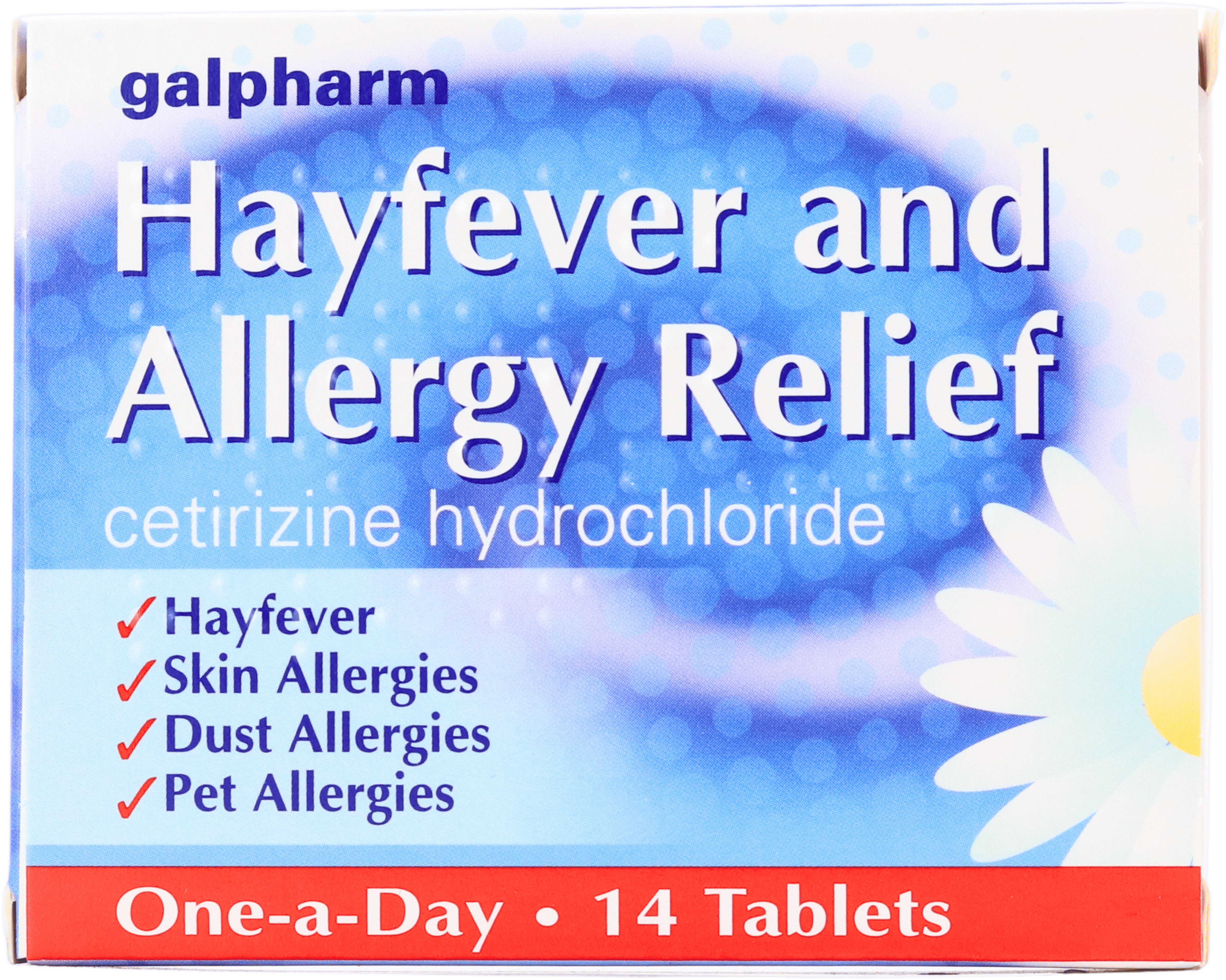 Galpharm Hayfever & Allergy Relief Cetirizine Dihydrochloride 14 Tablets