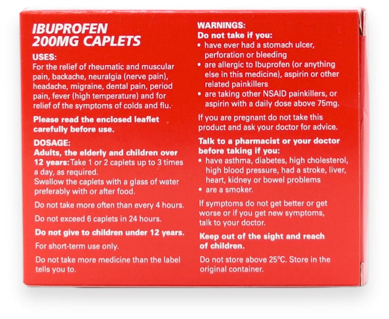 Galpharm Ibuprofen 200mg 16 Caplets - 2