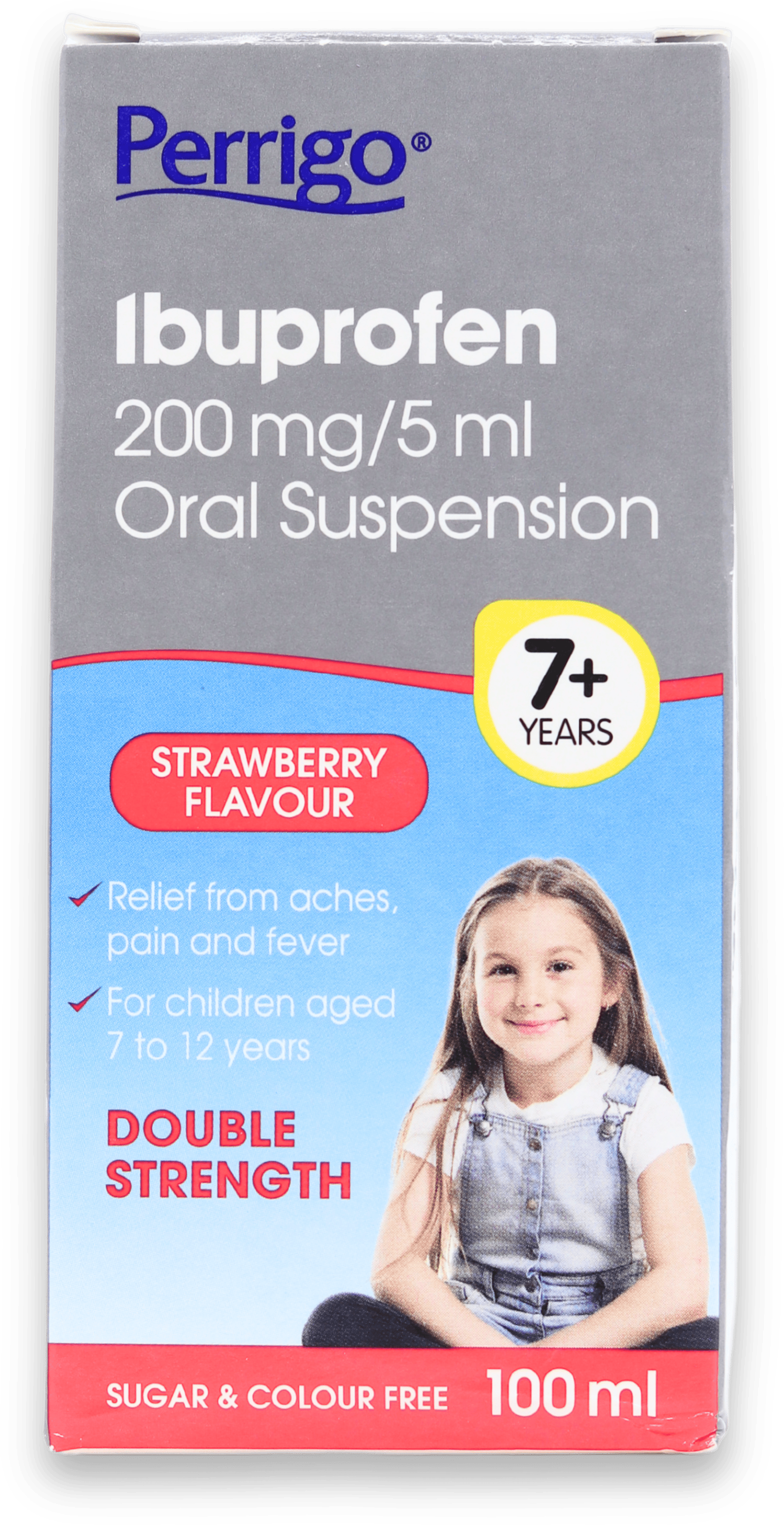 Perrigo Ibuprofen 200mg/5ml Oral Suspension 100ml
