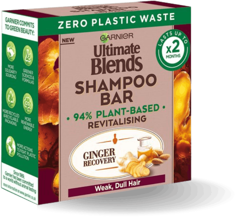 Garnier Ultimate Blends Ginger Recovery Revitalising Shampoo Bar 60g