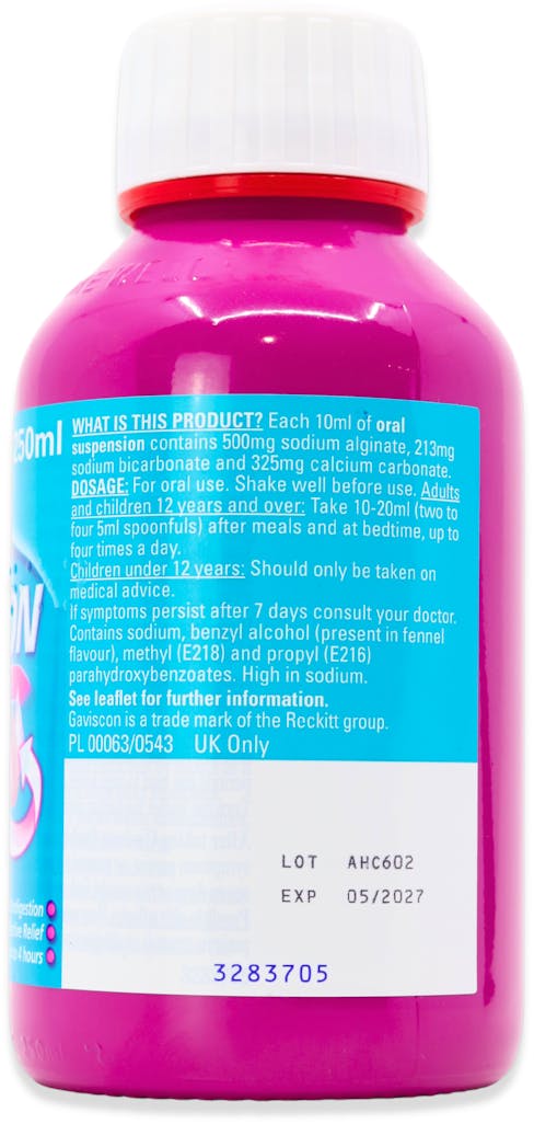 Gaviscon Double Action Aniseed Oral Suspension 250ml - 2