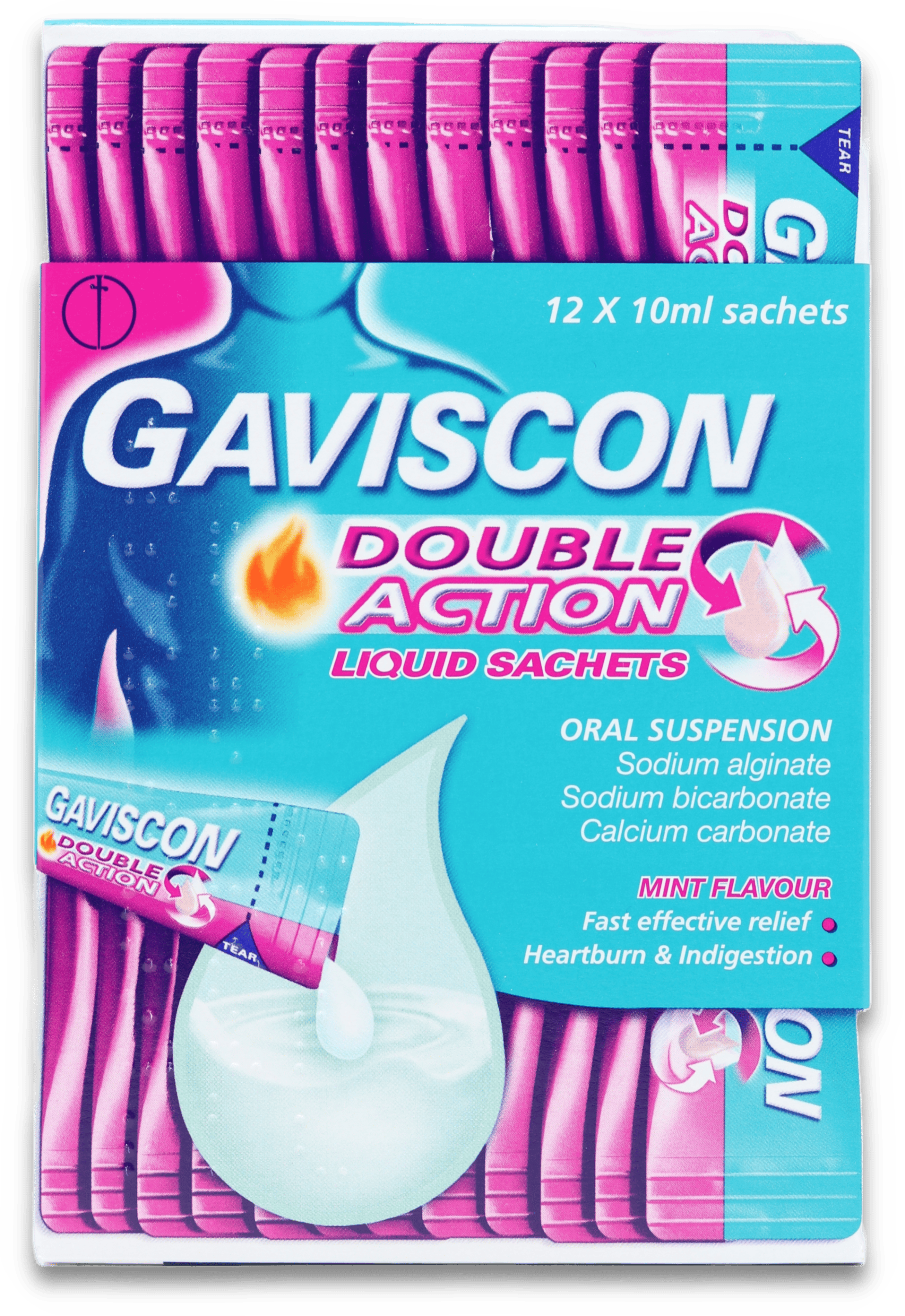 Gaviscon Double Action Liquid Sachets 12 x 10ml Sachets