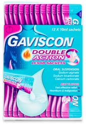 Gaviscon Double Action Liquid Sachets 12 x 10ml Sachets