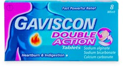 Gaviscon Double Action Mint Chewable 8 Tablets
