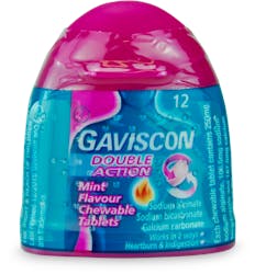 Gaviscon Double Action Mint Chewable 12 Tablets
