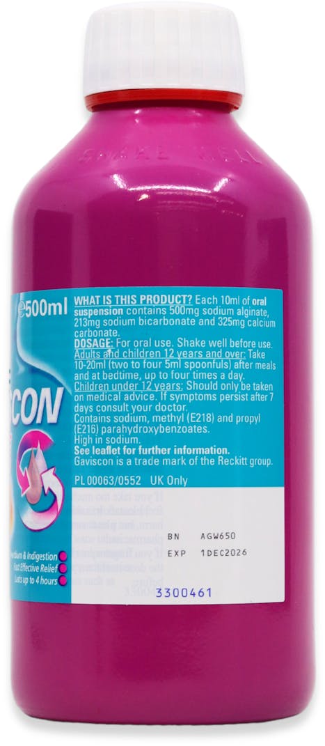 Gaviscon Double Action Mint Oral Suspension 500ml - 2